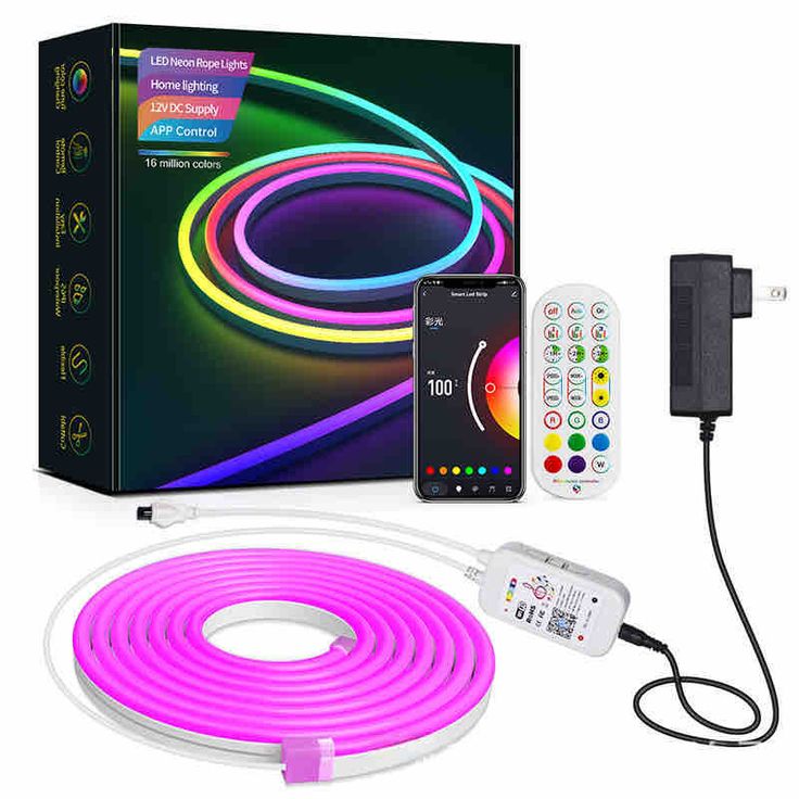 5m App Phantom IC RGB LED Neon Strip Light