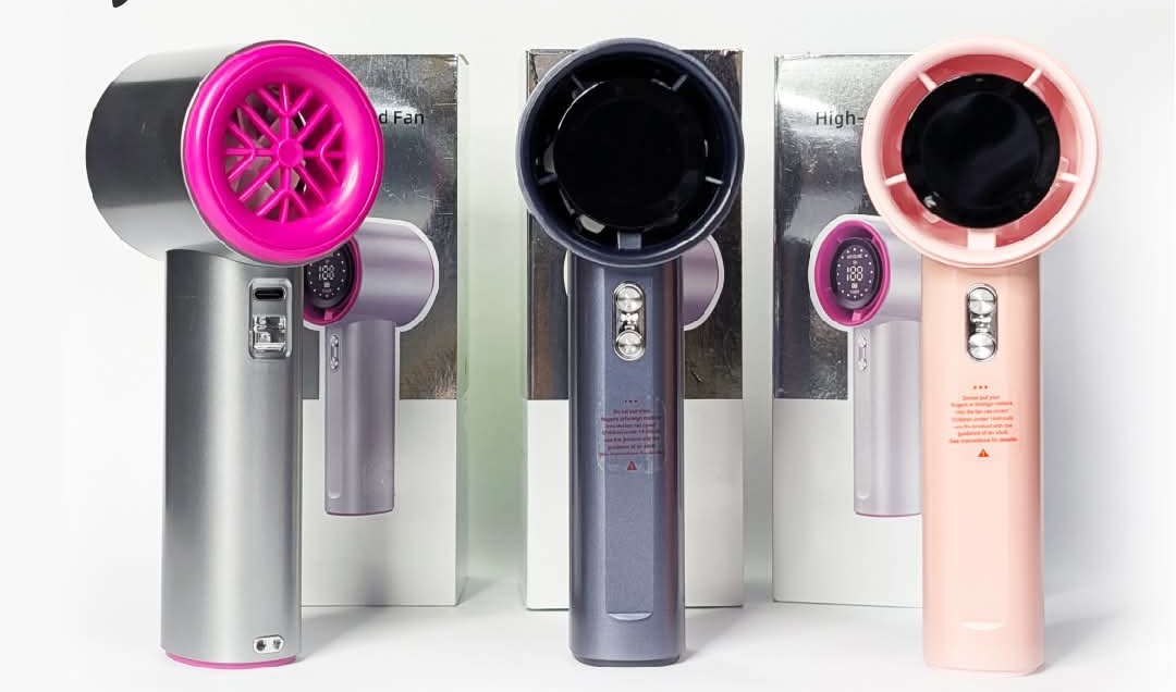 120 Speeds Portable kipas mini with Display USB Rechargeable Handheld Fan Cooler in Summer